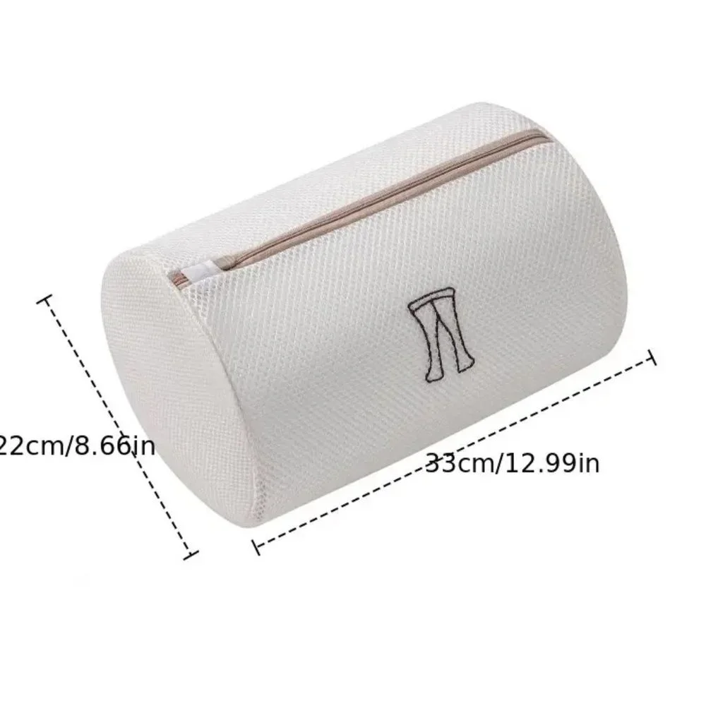 6PC /SET NEW BEIGE HEAVY DUTY DOUBLE MESH LAYER EMBROIDERED LAUNDRY WASH BAGS
